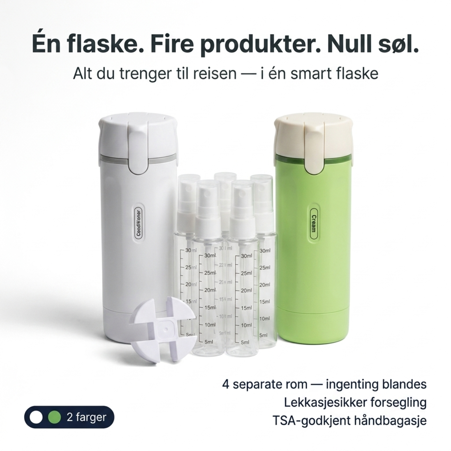 PakEaze - 4 in 1 travel dispenser
