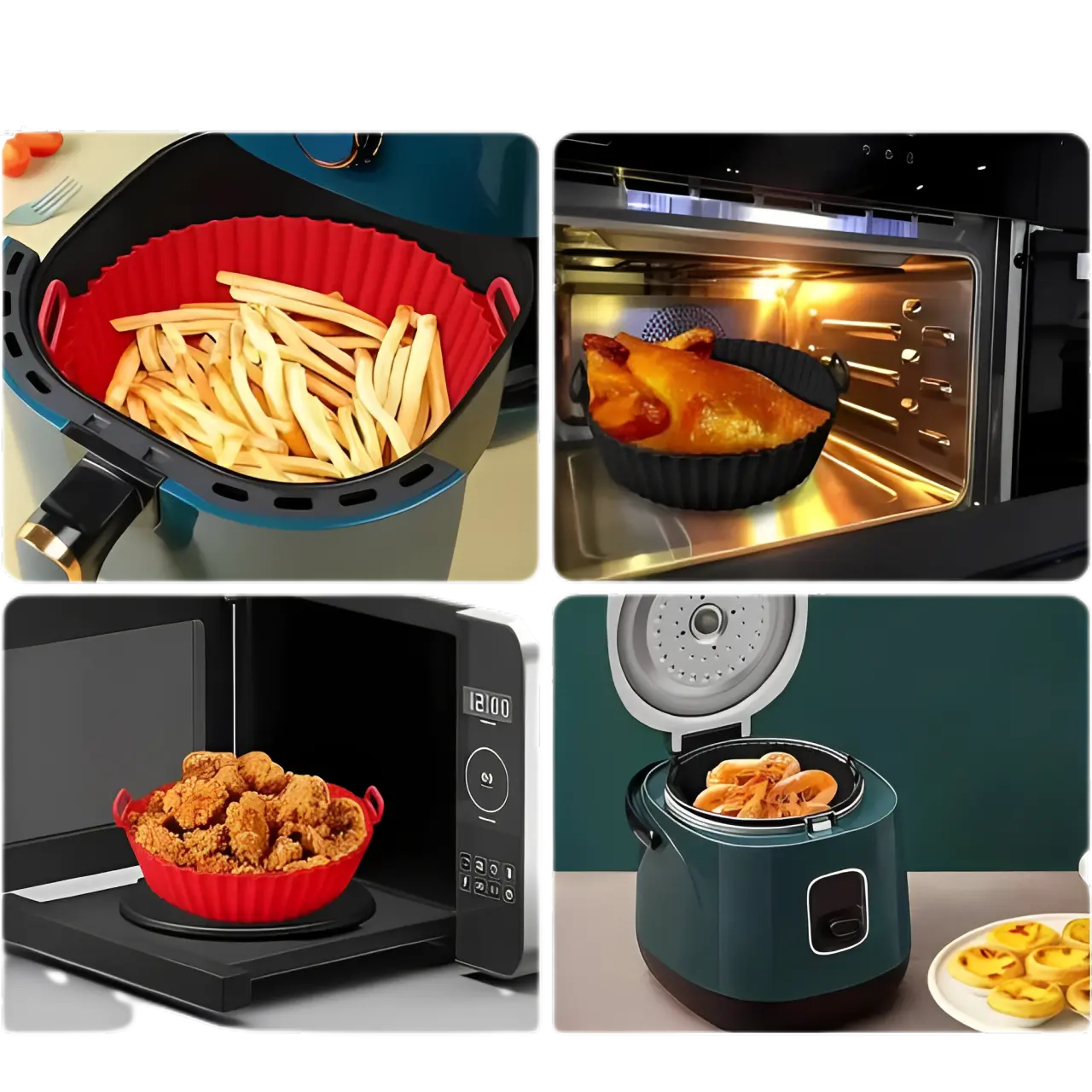 Kitchik EcoAir Silikonformer 2stk - Glem airfryer rot!