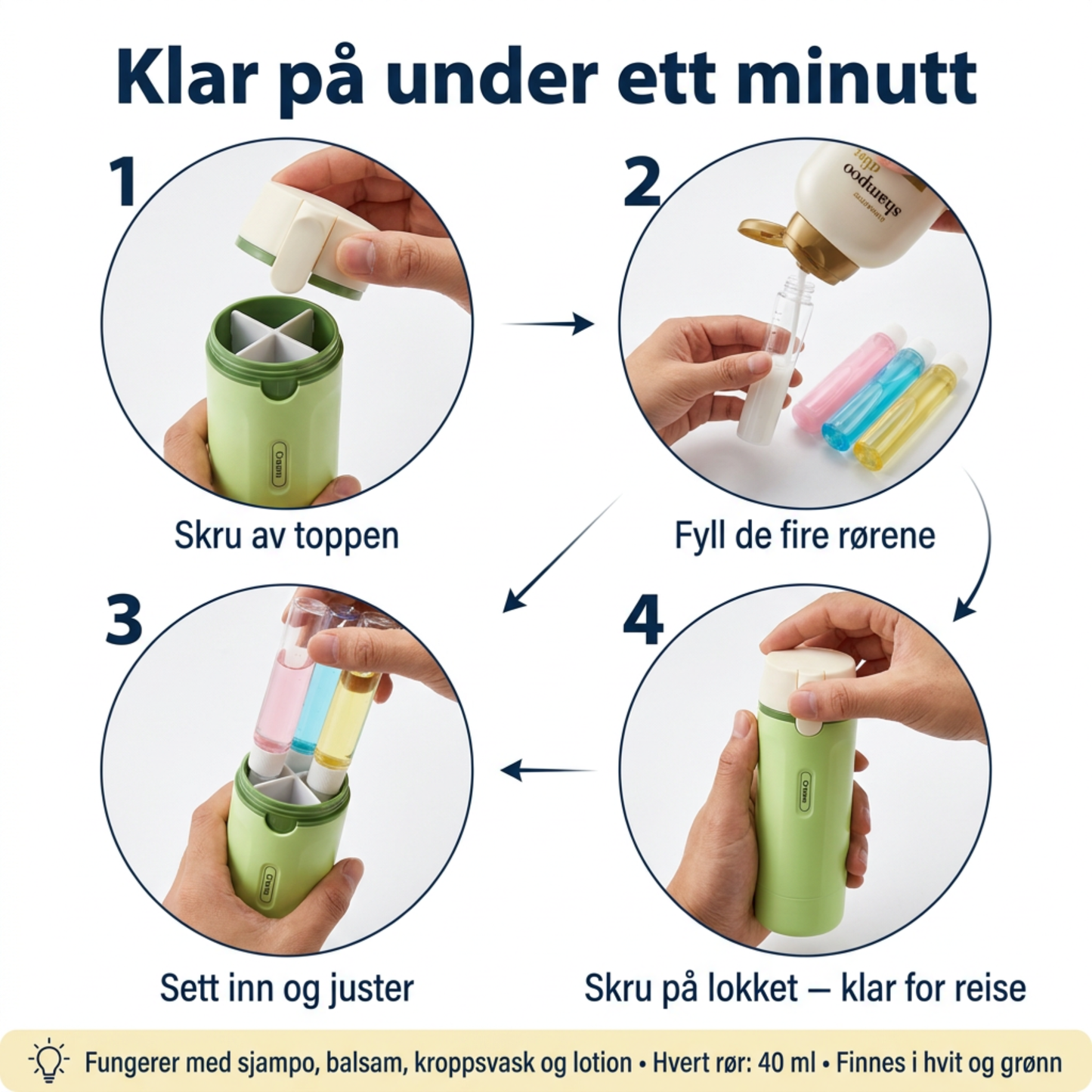 PakEaze - 4 in 1 travel dispenser