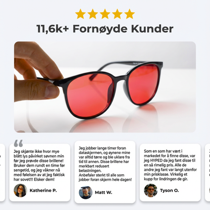Fokus® | Unisex glasögon med rött glas för blått ljus